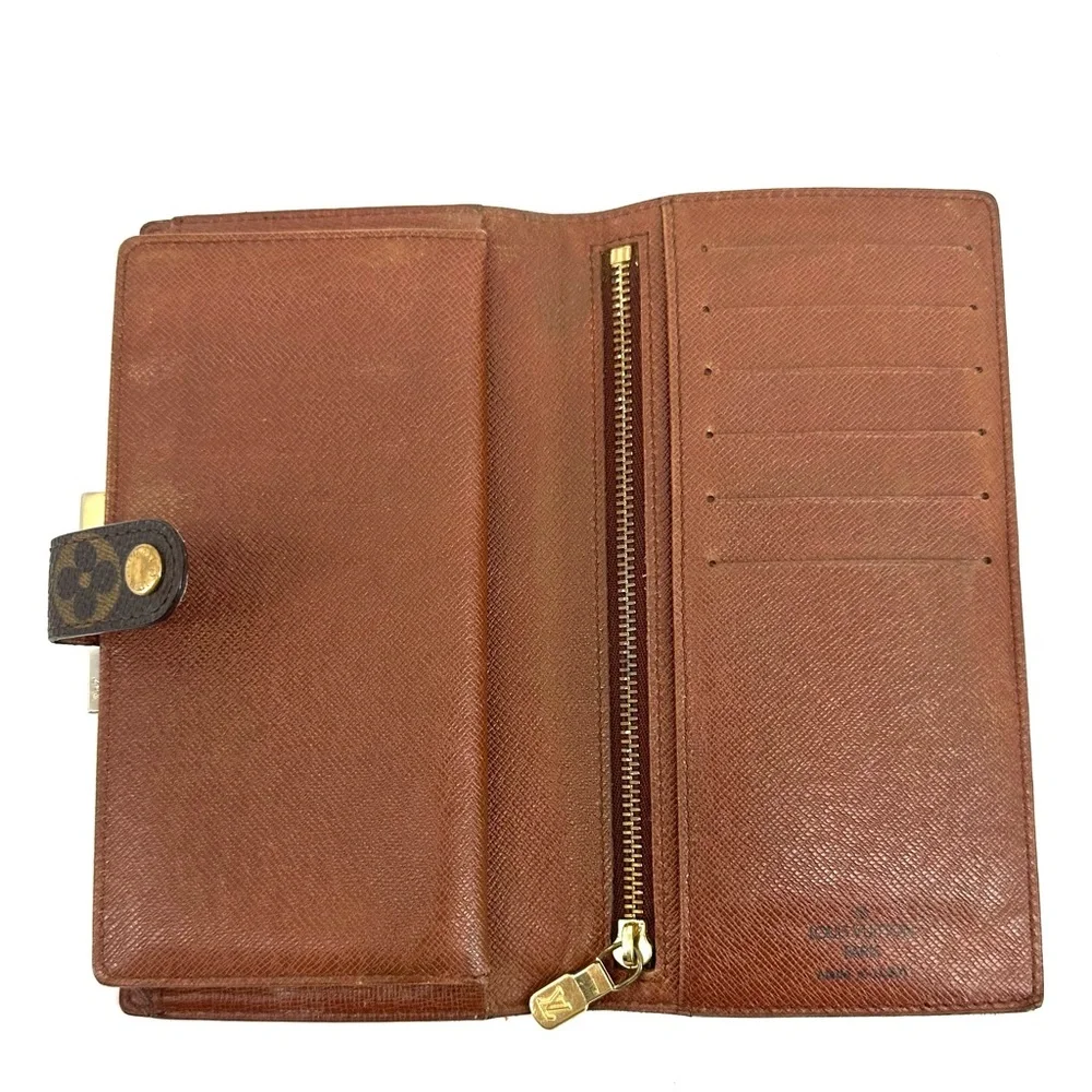 Louis Vuitton Vintage French Purse Long Wallet Kiss Lock - Picture 15 of 16